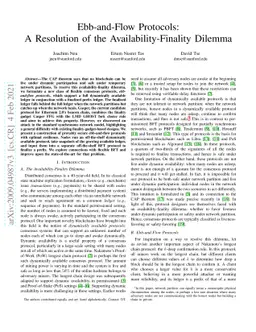 Ebb-and-Flow Protocols: A Resolution of the Availability-Finality
  Dilemma