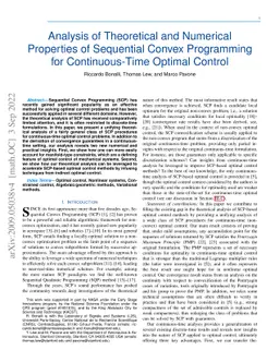 Analysis of Theoretical and Numerical Properties of Sequential Convex
  Programming for Continuous-Time Optimal Control