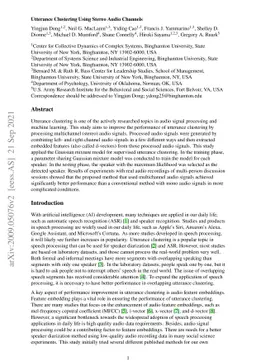 Utterance Clustering Using Stereo Audio Channels