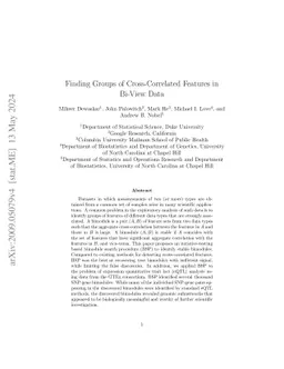 Finding Groups of Cross-Correlated Features in Bi-View Data