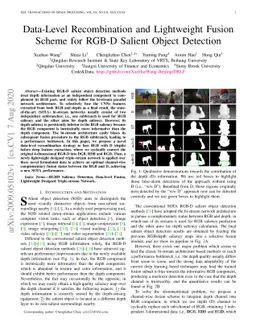 Data-Level Recombination and Lightweight Fusion Scheme for RGB-D Salient
  Object Detection