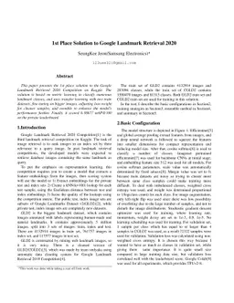 1st Place Solution to Google Landmark Retrieval 2020