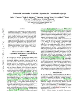 Practical Cross-modal Manifold Alignment for Grounded Language