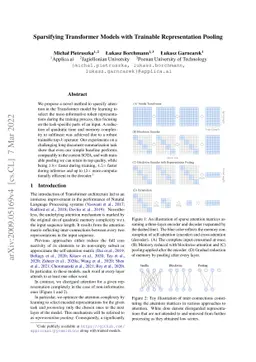 Sparsifying Transformer Models with Trainable Representation Pooling