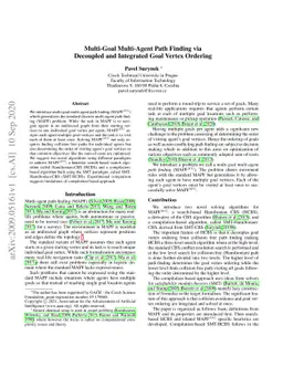 Multi-Goal Multi-Agent Path Finding via Decoupled and Integrated Goal
  Vertex Ordering