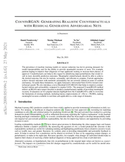 CounteRGAN: Generating Realistic Counterfactuals with Residual
  Generative Adversarial Nets