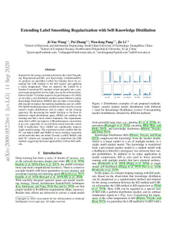 Extending Label Smoothing Regularization with Self-Knowledge
  Distillation