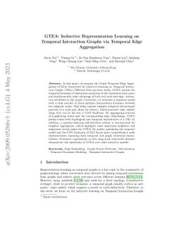GTEA: Inductive Representation Learning on Temporal Interaction Graphs
  via Temporal Edge Aggregation