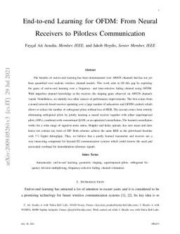End-to-end Learning for OFDM: From Neural Receivers to Pilotless
  Communication