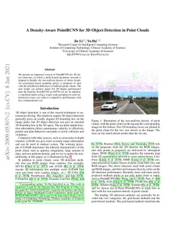 A Density-Aware PointRCNN for 3D Object Detection in Point Clouds