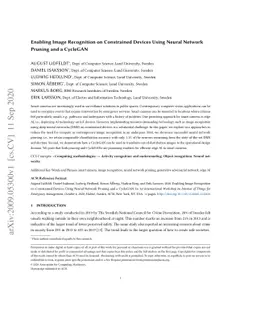 Enabling Image Recognition on Constrained Devices Using Neural Network
  Pruning and a CycleGAN