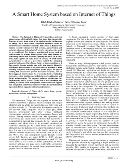 A Smart Home System based on Internet of Things