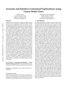 Accurate and Intuitive Contextual Explanations using Linear Model Trees