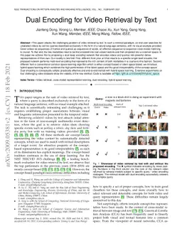 Dual Encoding for Video Retrieval by Text