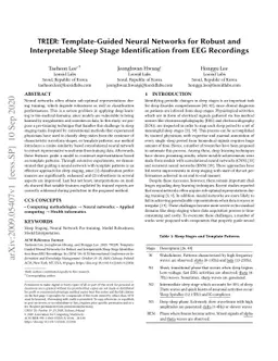 TRIER: Template-Guided Neural Networks for Robust and Interpretable
  Sleep Stage Identification from EEG Recordings