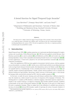 A kernel function for Signal Temporal Logic formulae