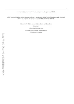 MRZ code extraction from visa and passport documents using convolutional
  neural networks