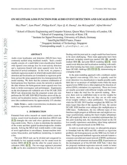 On Multitask Loss Function for Audio Event Detection and Localization