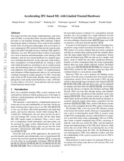 Accelerating 2PC-based ML with Limited Trusted Hardware