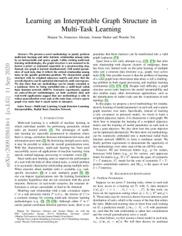 Learning an Interpretable Graph Structure in Multi-Task Learning