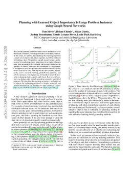 Planning with Learned Object Importance in Large Problem Instances using
  Graph Neural Networks