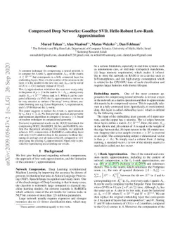 Compressed Deep Networks: Goodbye SVD, Hello Robust Low-Rank
  Approximation