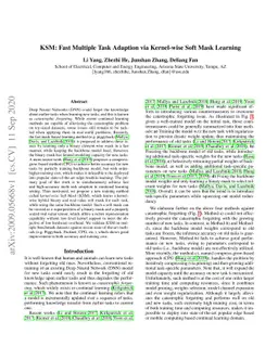 KSM: Fast Multiple Task Adaption via Kernel-wise Soft Mask Learning