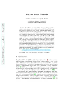 Abstract Neural Networks