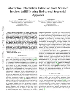 Abstractive Information Extraction from Scanned Invoices (AIESI) using
  End-to-end Sequential Approach