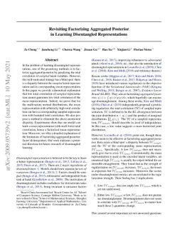 Revisiting Factorizing Aggregated Posterior in Learning Disentangled
  Representations