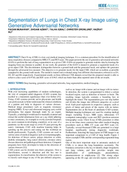 Segmentation of Lungs in Chest X-Ray Image Using Generative Adversarial
  Networks
