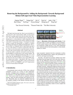 Removing the Background by Adding the Background: Towards Background
  Robust Self-supervised Video Representation Learning