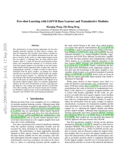 Few-shot Learning with LSSVM Base Learner and Transductive Modules