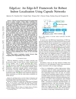 EdgeLoc: An Edge-IoT Framework for Robust Indoor Localization Using
  Capsule Networks