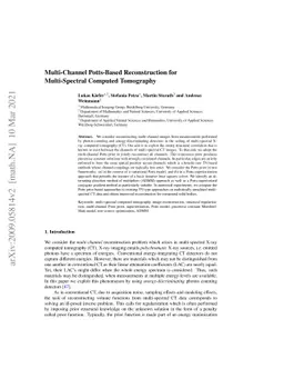 Multi-Channel Potts-Based Reconstruction for Multi-Spectral Computed
  Tomography
