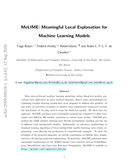 MeLIME: Meaningful Local Explanation for Machine Learning Models