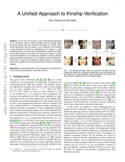 A Unified Approach to Kinship Verification