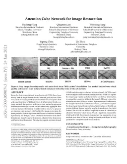 Attention Cube Network for Image Restoration