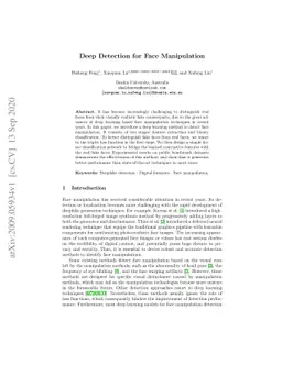 Deep Detection for Face Manipulation
