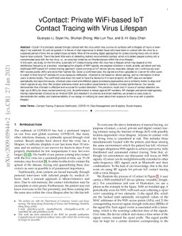 vContact: Private WiFi-based Contact Tracing with Virus Lifespan