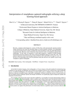 Interpretation of smartphone-captured radiographs utilizing a deep
  learning-based approach