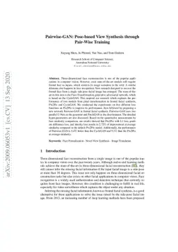 Pairwise-GAN: Pose-based View Synthesis through Pair-Wise Training