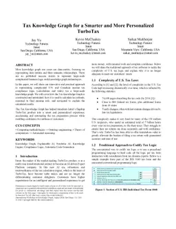 Tax Knowledge Graph for a Smarter and More Personalized TurboTax