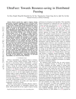 UltraFuzz: Towards Resource-saving in Distributed Fuzzing