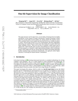 One-bit Supervision for Image Classification
