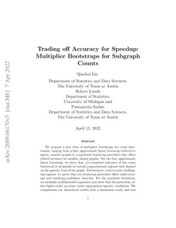 Trading off Accuracy for Speedup: Multiplier Bootstraps for Subgraph
  Counts