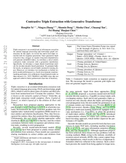 Contrastive Triple Extraction with Generative Transformer