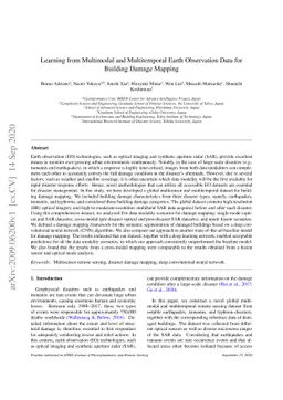 Learning from Multimodal and Multitemporal Earth Observation Data for
  Building Damage Mapping