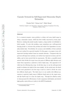 Cascade Network for Self-Supervised Monocular Depth Estimation