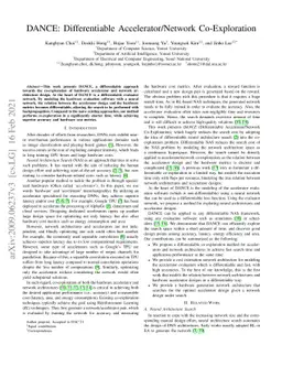 DANCE: Differentiable Accelerator/Network Co-Exploration